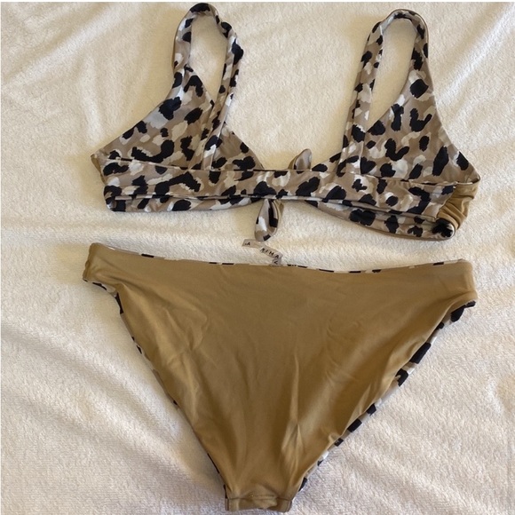 Vitamin A reversible bikini leopard print XS - Picture 6 of 8